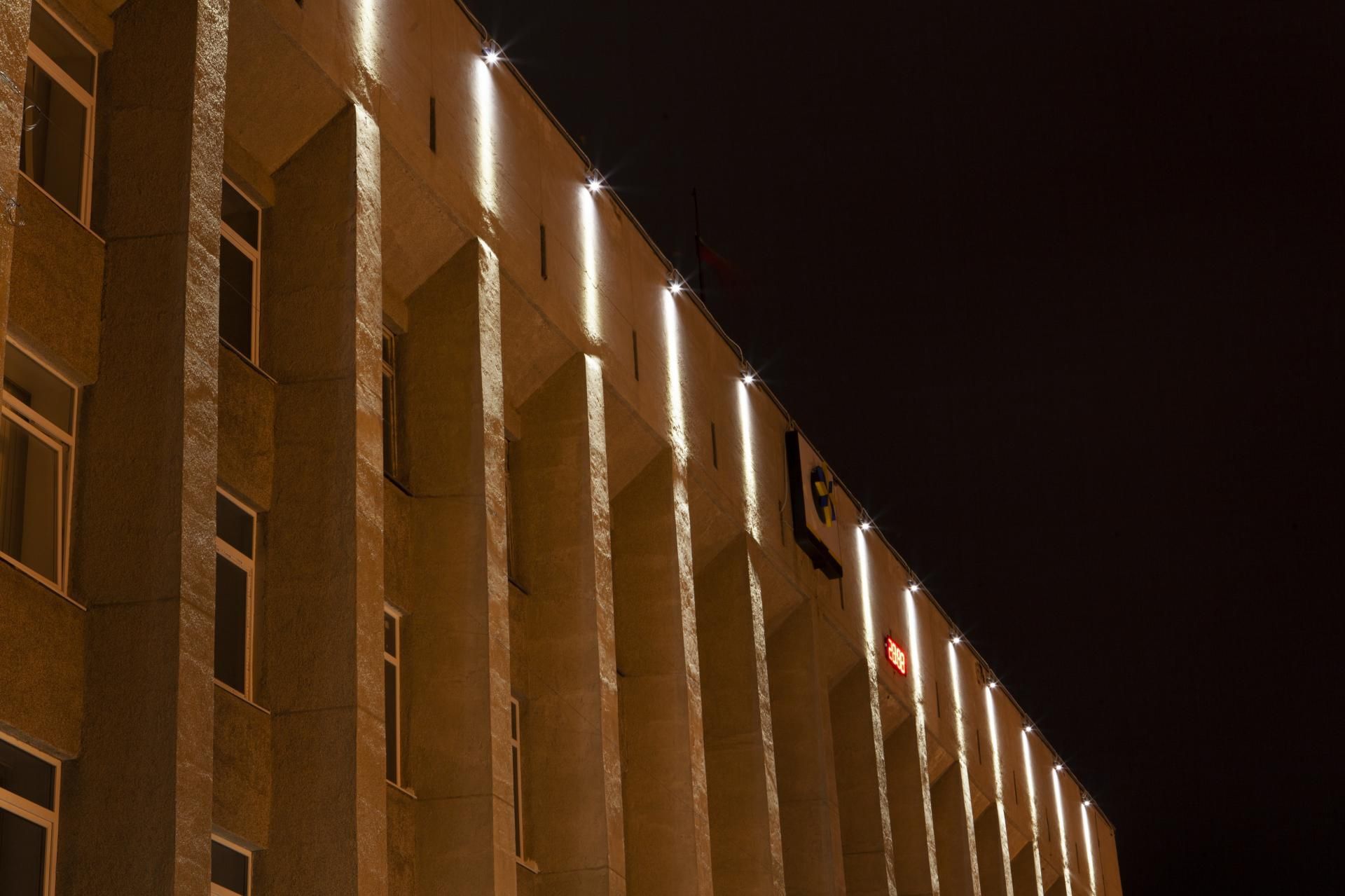 Городская администрация  - освещение здания, Ковдор, 2021
