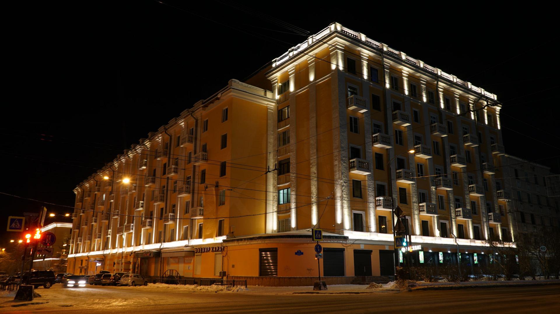 «Капитанские дома» - освещение жилого дома, Мурманск, 2022
