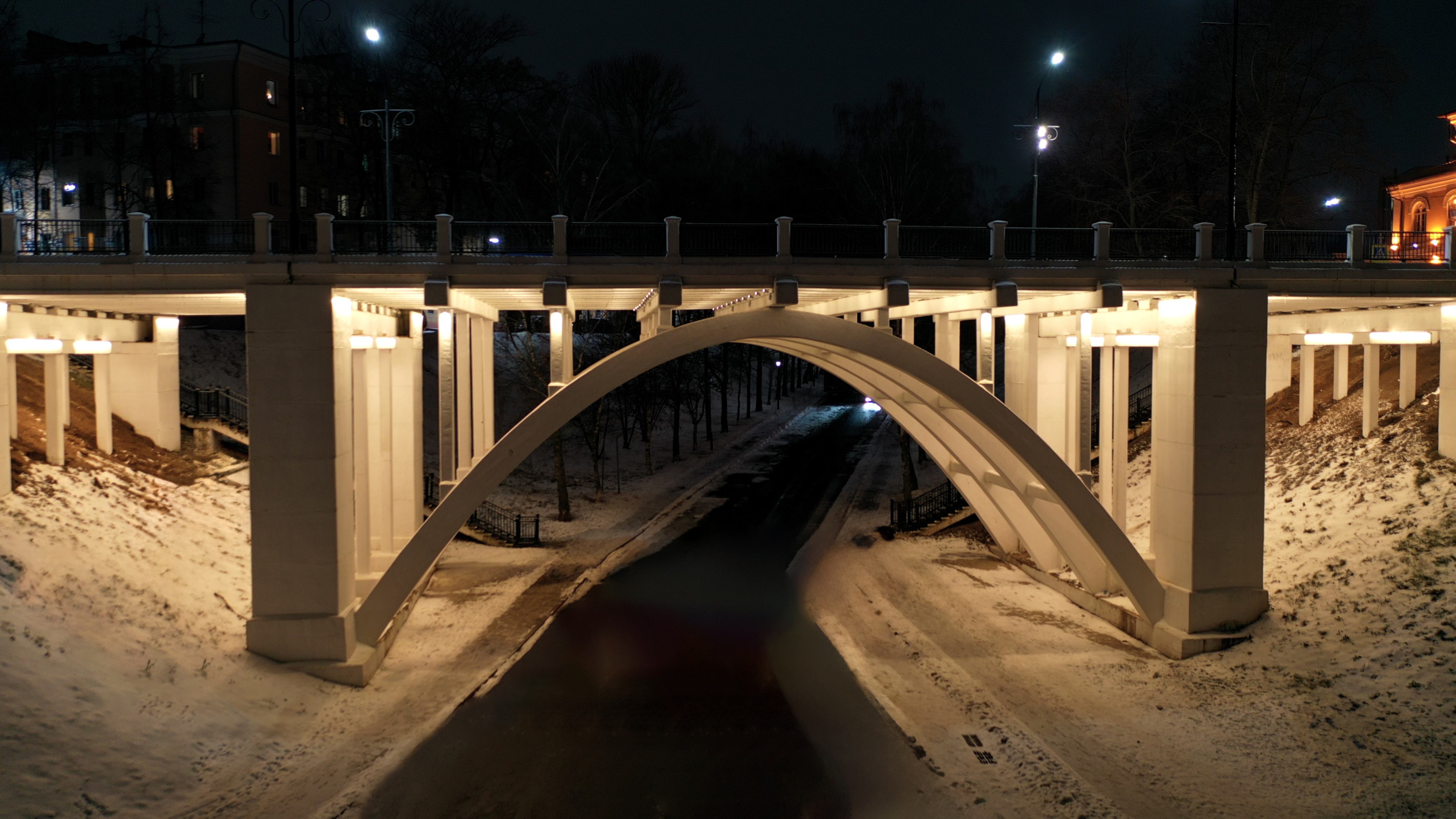 Воздвиженский мост в Ярославле - освещение моста, Ярославль, 2022