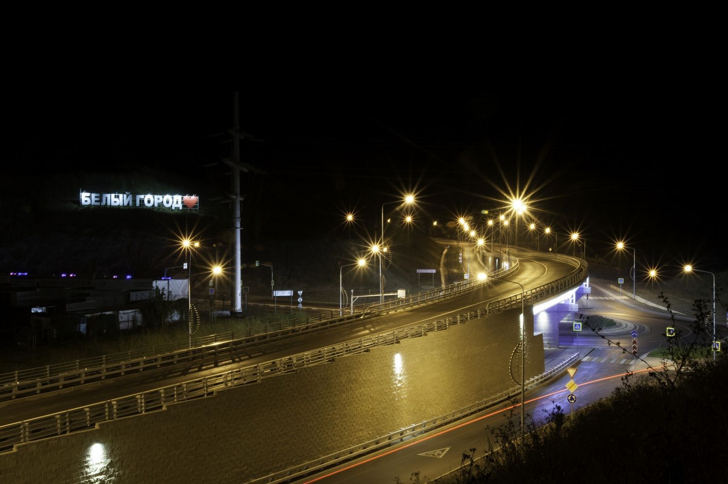Мост в Белгороде - освещение моста, г. Белгород, 2020