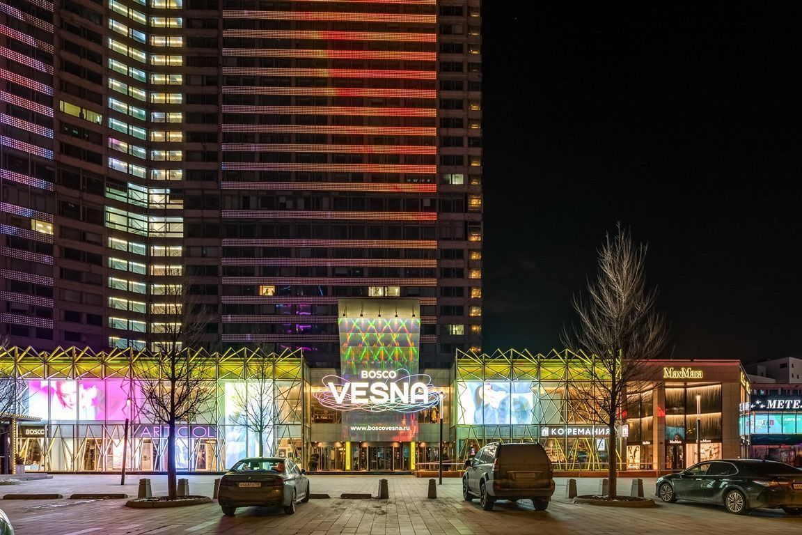 Диджитал подсветка ТРЦ BoscoVesna - освещение торгового центра, Москва, 2022